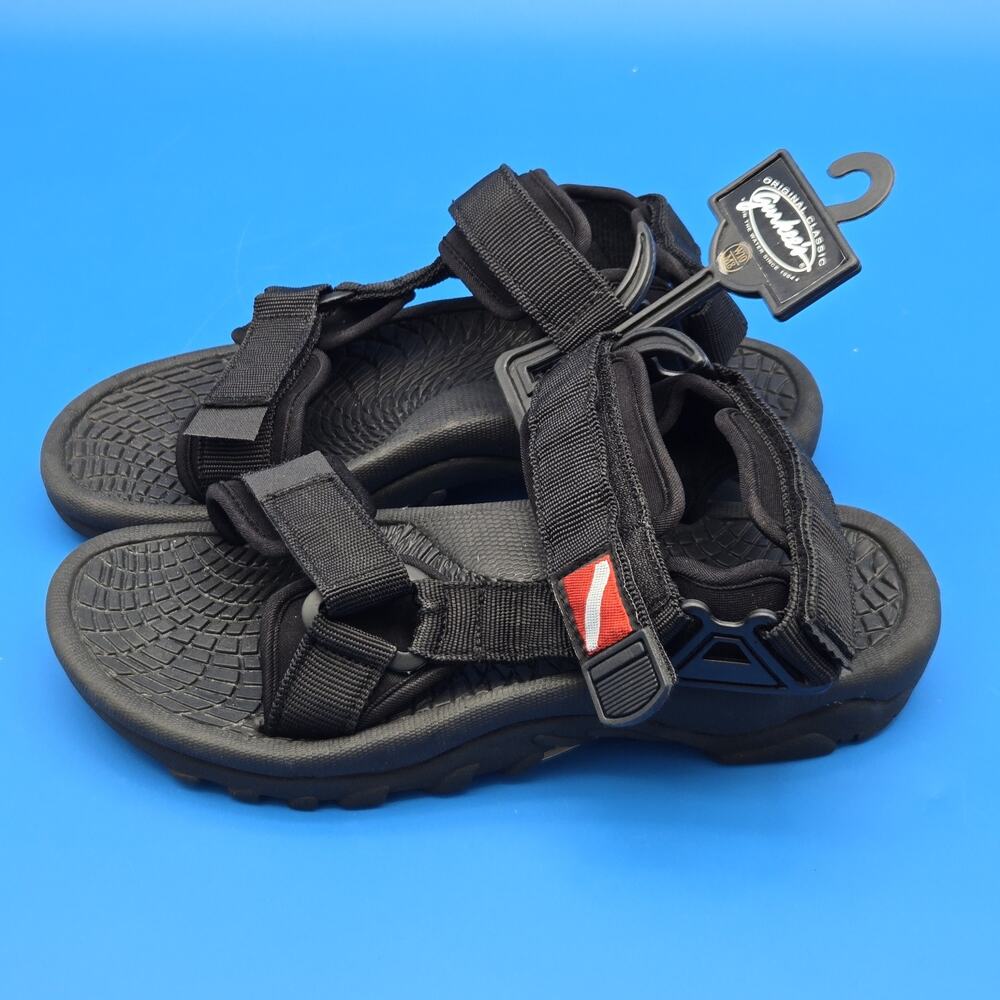 Gurkee’s Sport Sandals Mens 8 Black Water Hiking Adjustable Strap NWT